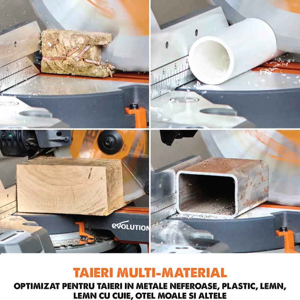 Pachet fierastrau circular stationar multifunctional Evolution R255SMS+ 255mm + stand XL