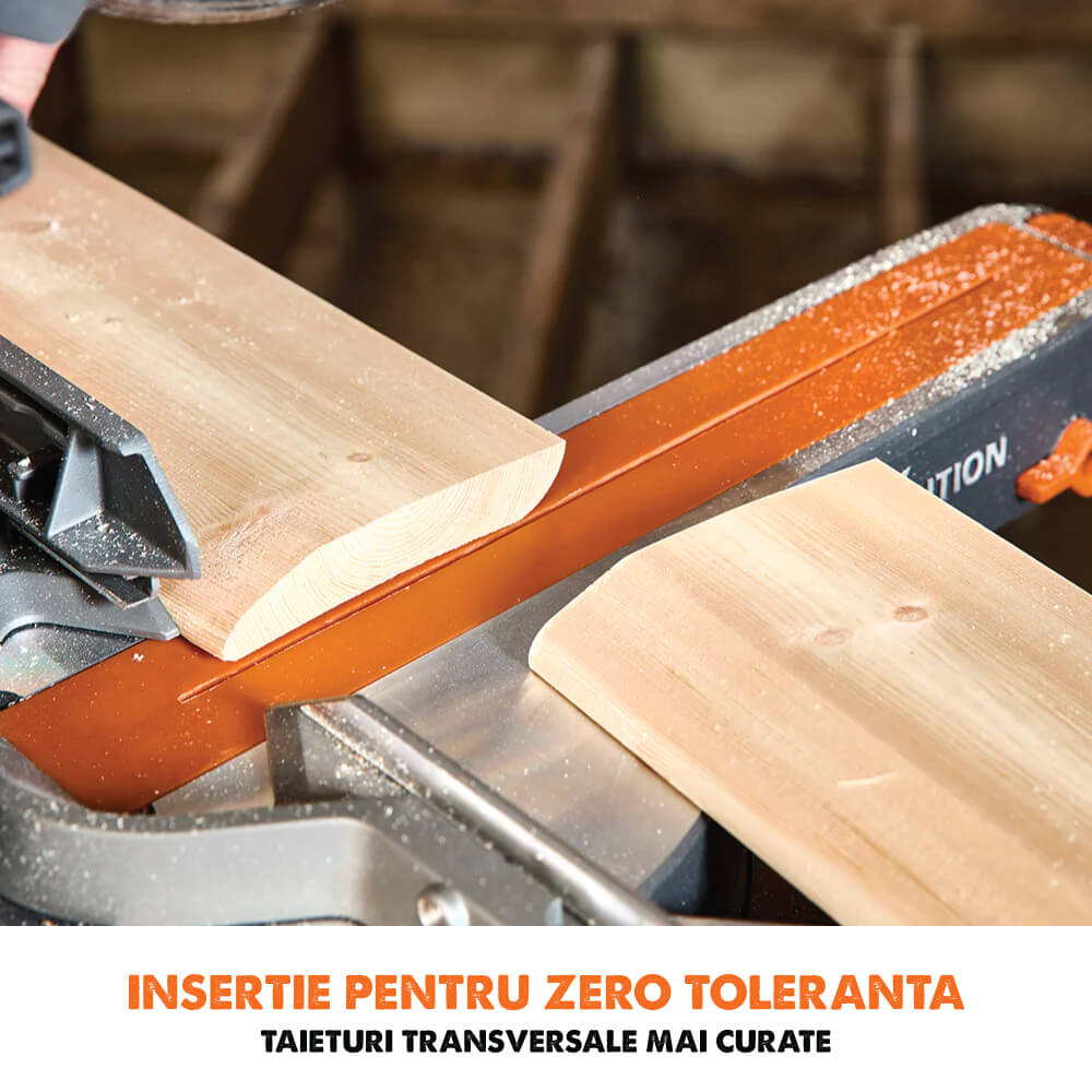 Fierastrau circular stationar multifunctional cu acumulatori, inclinare in ambele sensuri Evolution R255SMS-DB-Li 36V 255mm