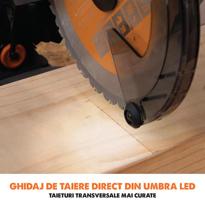 Fierastrau circular stationar multifunctional cu acumulatori, inclinare in ambele sensuri Evolution R255SMS-DB-Li 36V 255mm