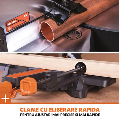 Pachet fierastrau circular stationar multifunctional Evolution R255SMS+ 255mm + stand XL