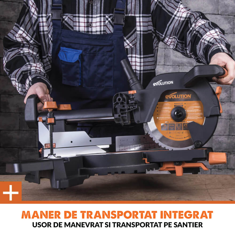 Pachet fierastrau circular stationar multifunctional Evolution R255SMS+ 255mm + stand XL