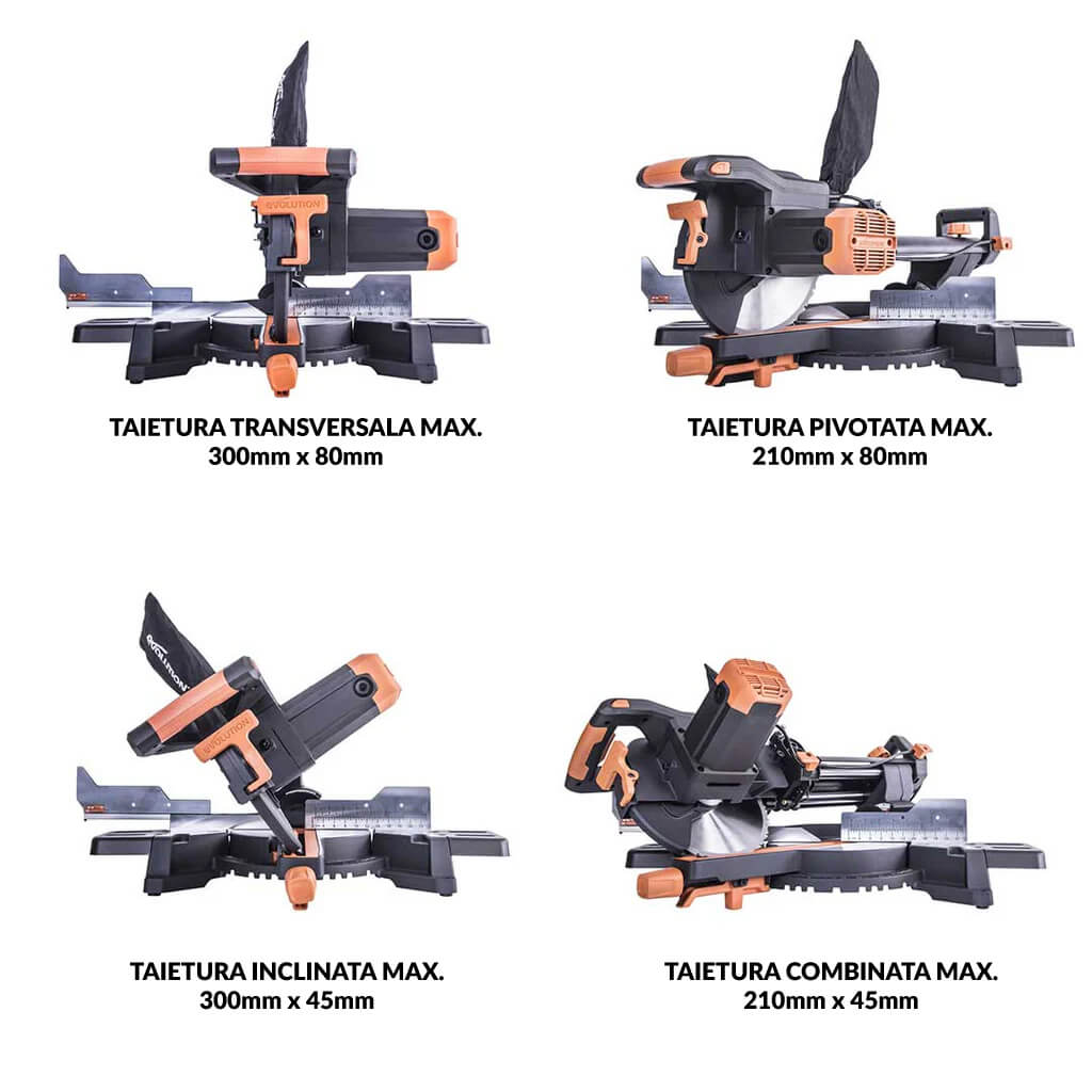 Fierastrau circular stationar multifunctional Evolution R255SMS+ 255mm 2000W