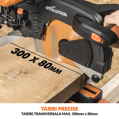 Pachet fierastrau circular stationar multifunctional Evolution R255SMS+ 255mm + stand XL