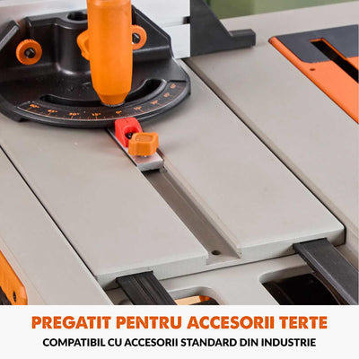 Fierastrau circular cu masa Evolution R255TBL cu disc de taiere multi-materialea de 255mm, 1650W
