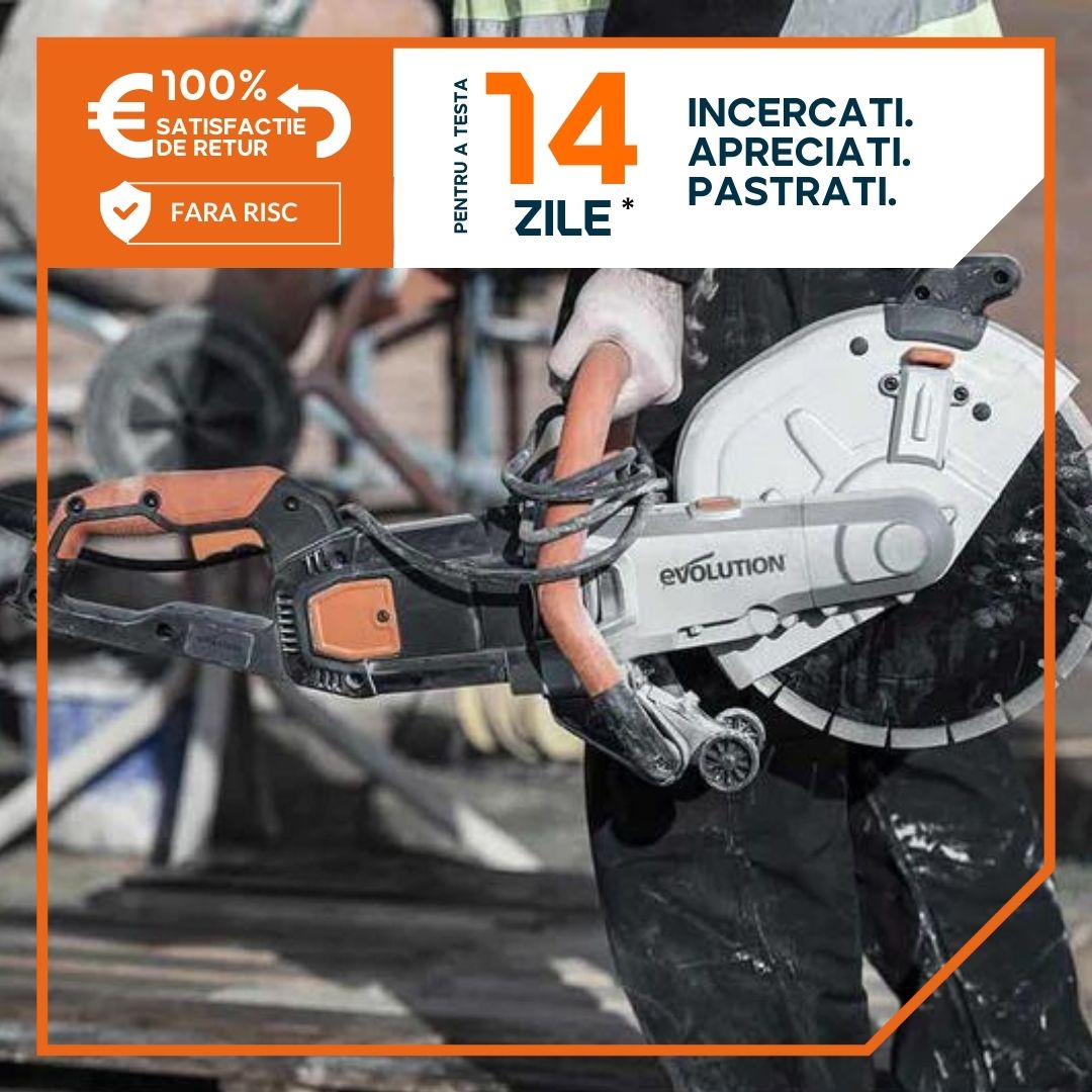 Masina pentru taiat beton, zidarie si piatra Evolution R300DCT 2400W cu disc diamantat de 300mm