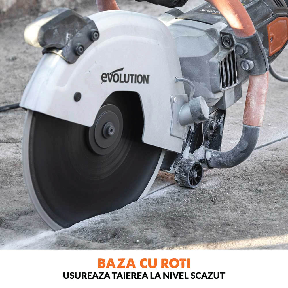 Masina pentru taiat beton, zidarie si piatra Evolution R300DCT 2400W cu disc diamantat de 300mm