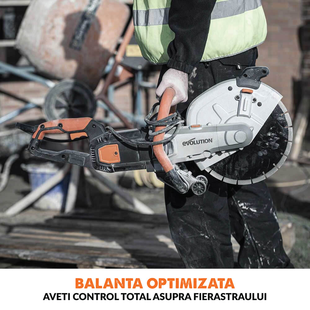 Masina pentru taiat beton, zidarie si piatra Evolution R300DCT 2400W cu disc diamantat de 300mm
