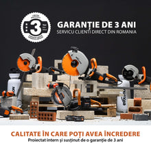 Masina de taiat beton, zidarie, piatra, Evolution R350DCT 2700W cu disc diamantat Premium de 350mm si pulverizator apa