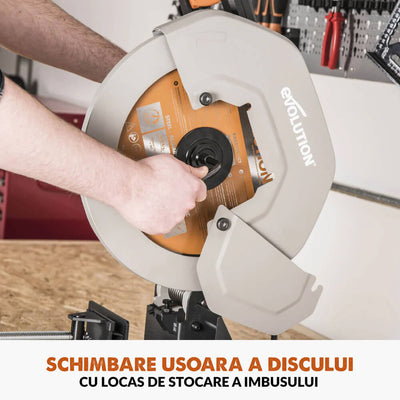 Pachet fierastrau debitat Evolution R355CPS + disc multi-materiale + disc lemn