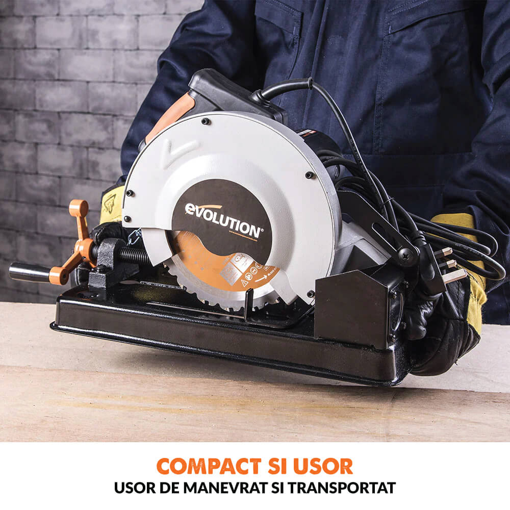 Fierastrau circular Evolution RAGE4 cu disc de taiere multi-materiale de 185 mm