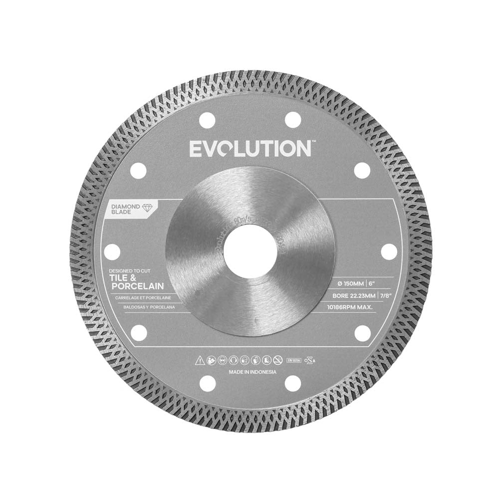 Disc diamantat de 150 mm pentru gresie portelanata si placi ceramice, alezaj de 22,2 mm