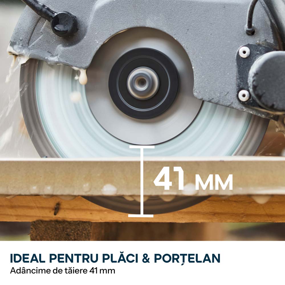 Disc diamantat de 150 mm pentru gresie portelanata si placi ceramice, alezaj de 22,2 mm