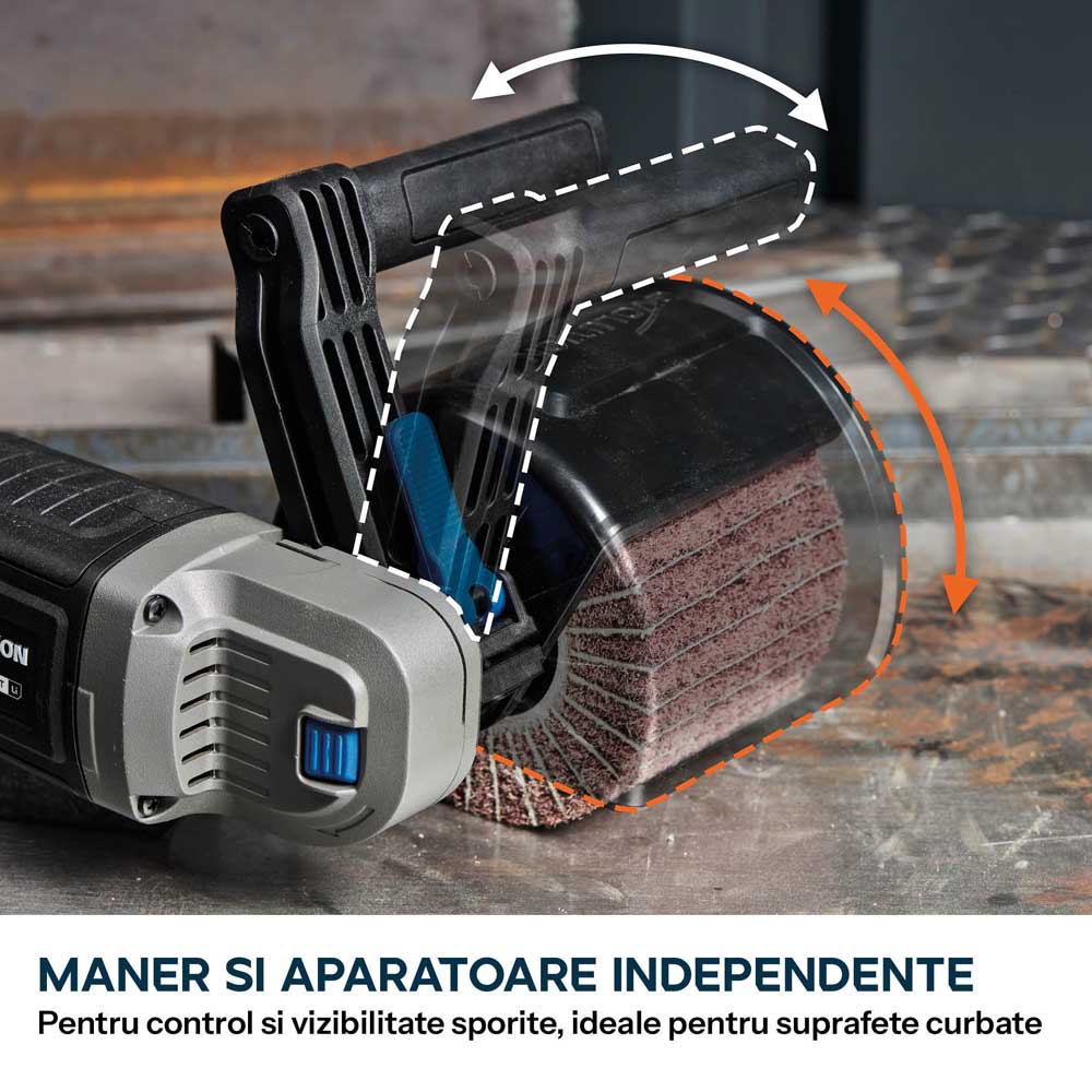 Masina de satinat 120mm cu acumulator Evolution S120SCT-Li, 2 perii incluse