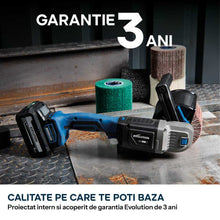 Masina de satinat 120mm cu acumulator Evolution S120SCT-Li, 2 perii incluse
