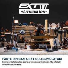 Polizor unghiular cu acumulator 125mm Evolution S125AGR-Li, motor fara perii 18V (fara panza)
