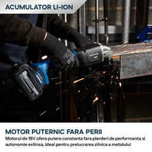 Polizor unghiular cu acumulator 125mm Evolution S125AGR-Li, motor fara perii 18V (fara panza)