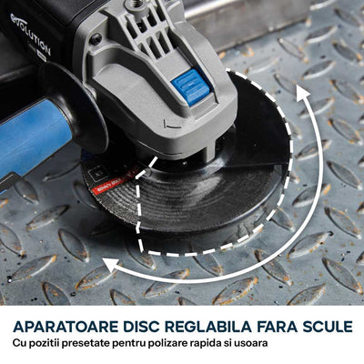 Polizor unghiular cu acumulator 125mm Evolution S125AGR-Li, motor fara perii 18V (fara panza)