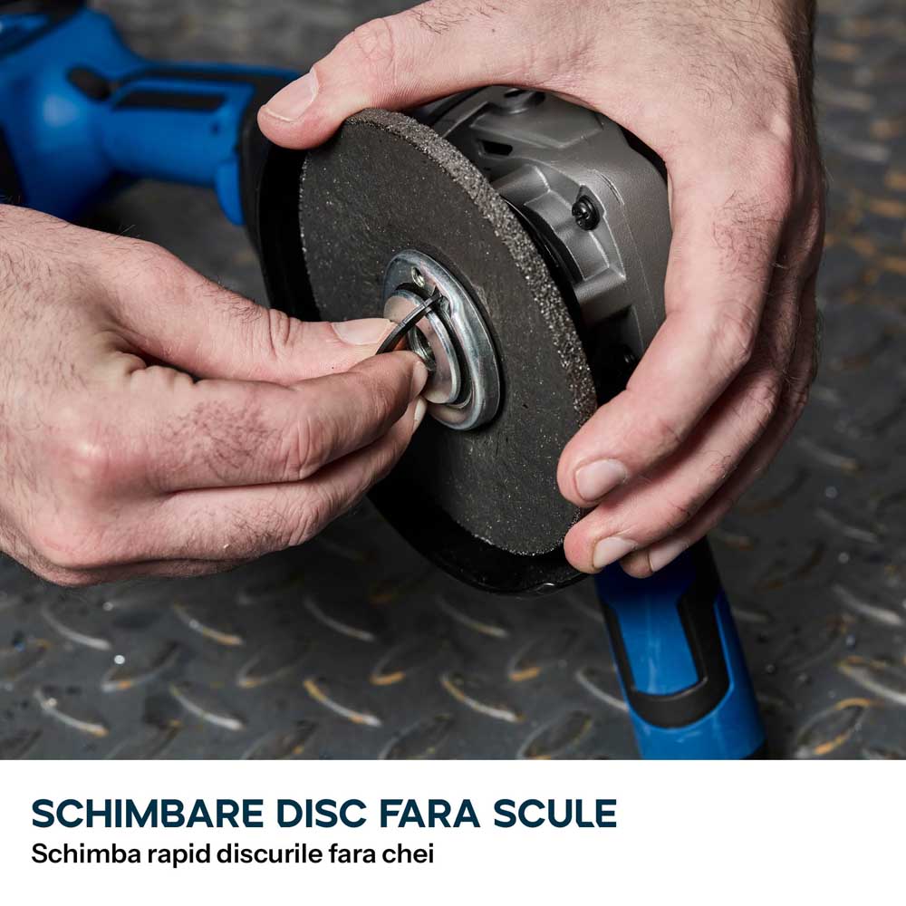 Polizor unghiular cu acumulator 125mm Evolution S125AGR-Li, motor fara perii 18V (fara panza)