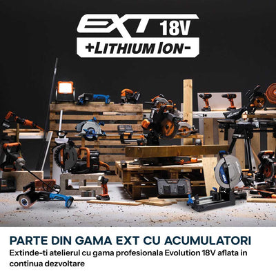 Fierastrau circular cu acumulator pentru metal Evolution S165CCS-Li cu disc TCT subtire 16mm