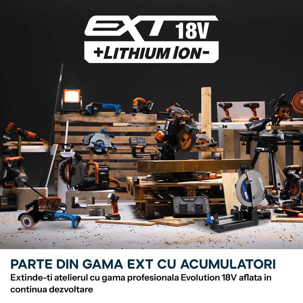 Fierastrau circular cu acumulator pentru metal Evolution S165CCS-Li cu disc TCT subtire 16mm