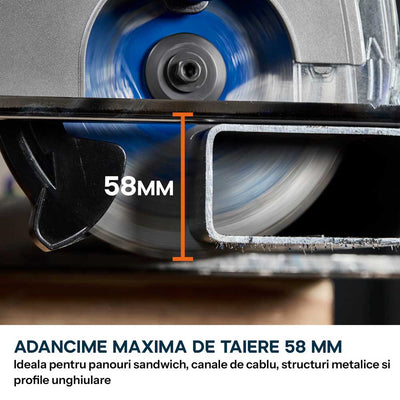 Fierastrau circular cu acumulator pentru metal Evolution S165CCS-Li cu disc TCT subtire 16mm