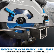 Fierastrau circular de mana, 1600W, 3700 RPM, Evolution S185CCSL cu disc metal 185 mm