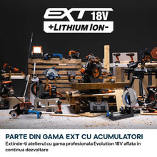 Fierastrau de debitat metal cu acumulator Evolution S355CPS-Li cu motor Brushless 36V si disc EvoMax