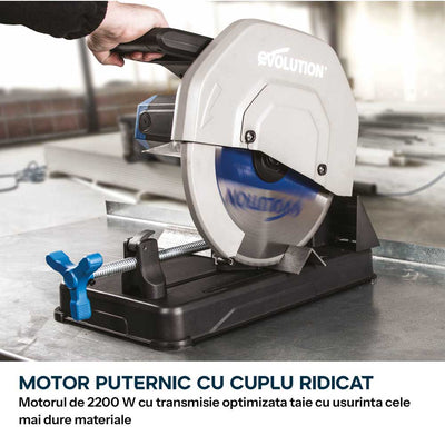 Fierastrau de debitat metal Evolution S355CPSL cu disc TCT 355mm pentru otel moale