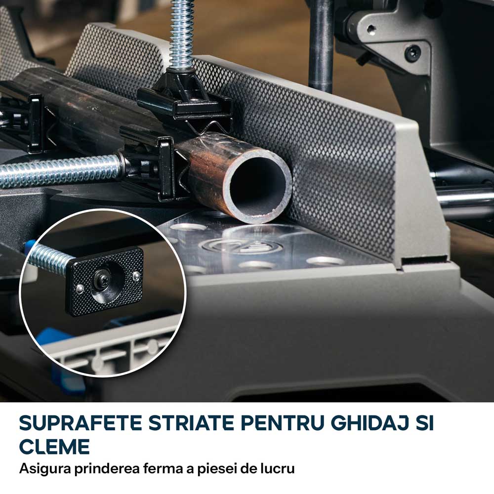 Fierastrau de debitat metal cu functie de taiere in unghi Evolution S355MCS-G2, echipat cu disc 355mm EVOMAX Cermet Long-Life 80T, tehnologie inteligenta a motorului si ghidaj Shadowline