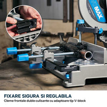 Fierastrau de debitat metal cu functie de taiere in unghi Evolution S355MCS-G2, echipat cu disc 355mm EVOMAX Cermet Long-Life 80T, tehnologie inteligenta a motorului si ghidaj Shadowline