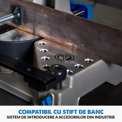 Pachet fierastrau circular stationar debitator de metal Evolution S355MCS cu disc de taiere de 355mm 2200W + suport