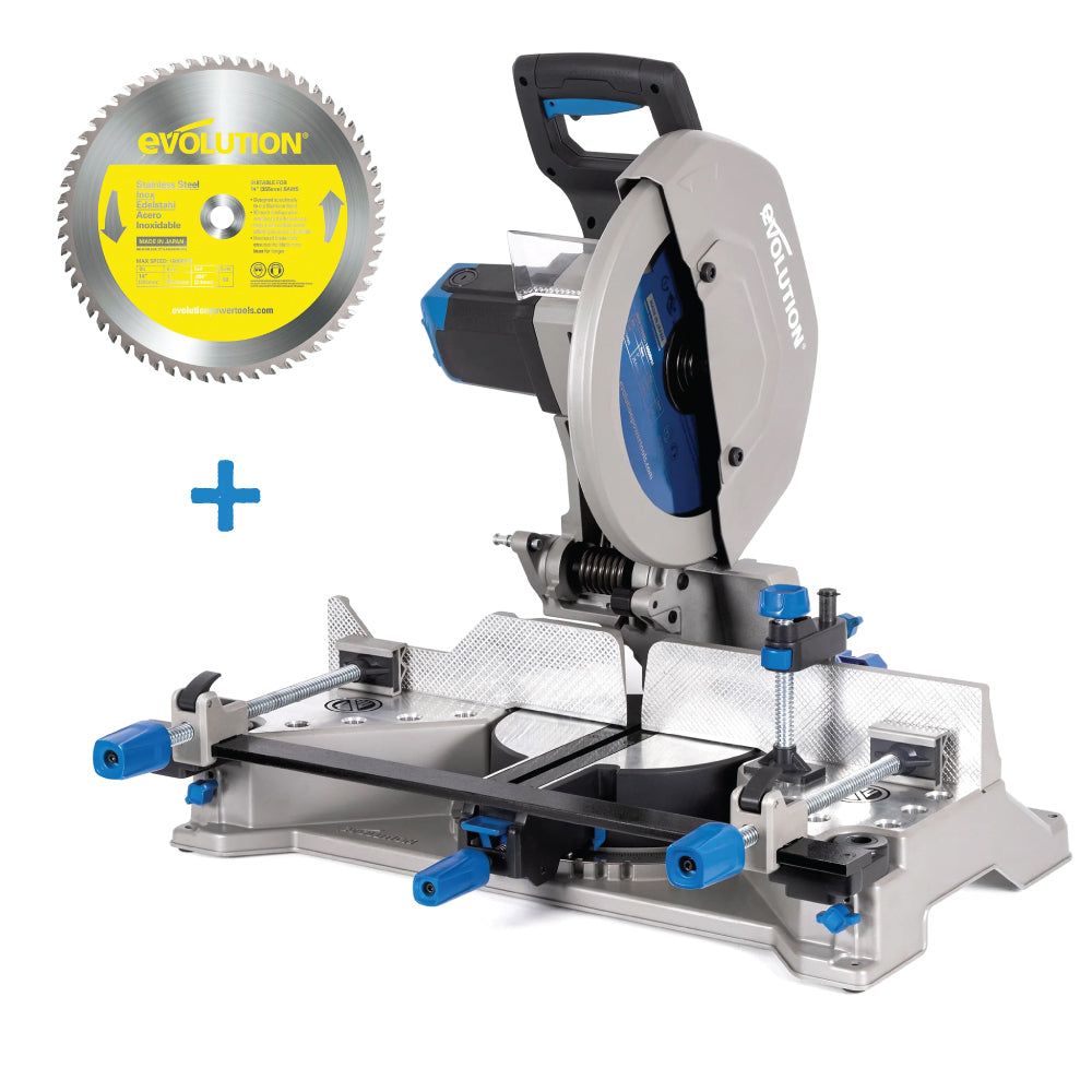 Pachet fierastrau debitator metal Evolution S355MCS 355mm cu disc otel + disc inox