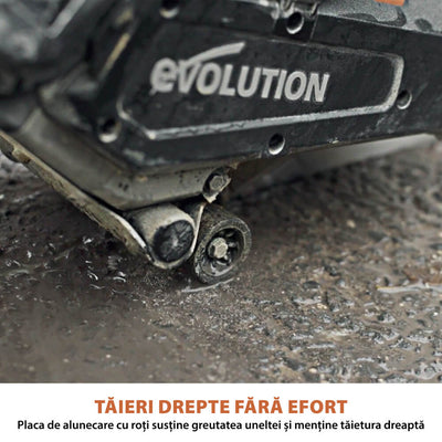 Masina de taiat beton fara fir Evolution R260DCT-Li cu disc Evomax 260mm si pulverizator apa