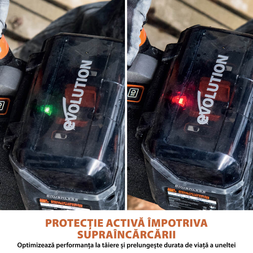 Masina de taiat beton fara fir Evolution R260DCT-Li cu disc Evomax 260mm si pulverizator apa