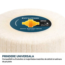 Rola din lana pentru lustruire Evolution pentru masini de satinat 120 x 100mm