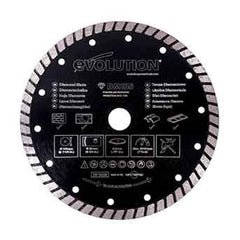 Disc diamantat multifunctional,cu muchie Turbo Segmentata, pentru fierastraie circulare Evolution 185mm, Ø185 x 20 mm