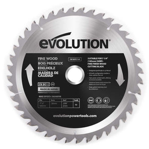 Panza circular pentru taiat lemn, pentru fierastraie circulare Evolution 185mm, Ø185 x 20 mm, 40 de dinti vidia TCT