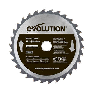 Panza circular pentru taiat lemn, pentru fierastraie circulare Evolution 210mm, Ø210 x 25.4 mm, 30 de dinti vidia TCT