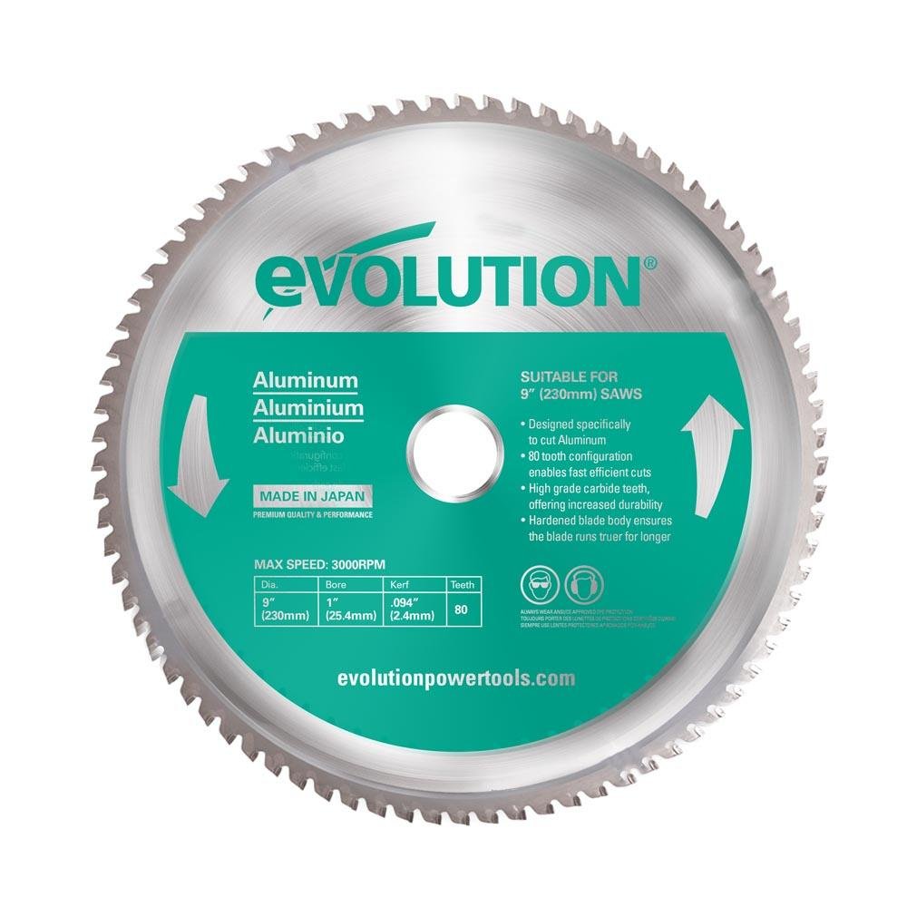 Panza circular pentru taiat aluminiu, pentru fierastraie circulare Evolution 230mm, Ø230 x 25.4 mm, 80 de dinti TCT