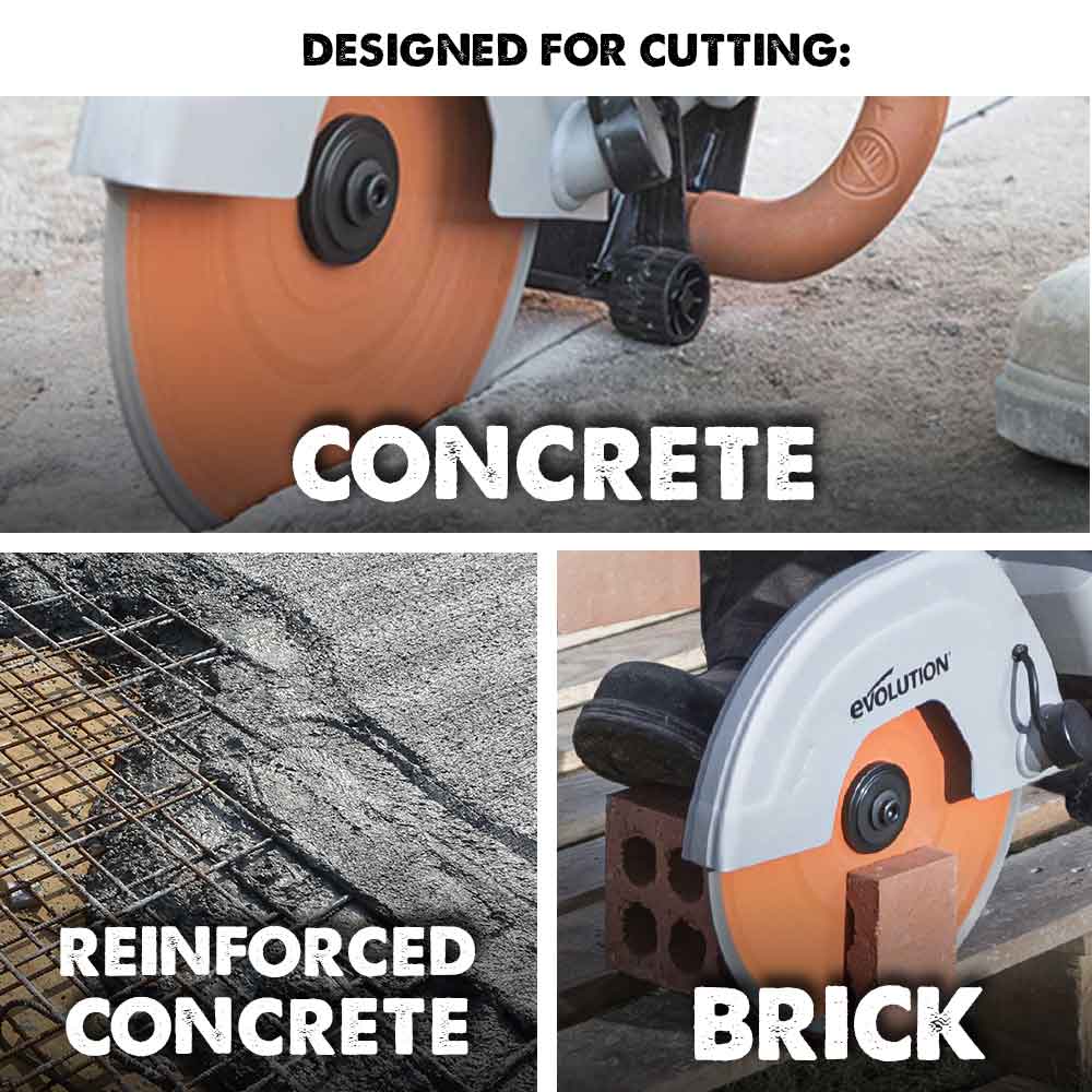 Disc Premium diamantat segmentat multifunctional, pentru masinile de taiat Evolution 230mm, Ø230 x 22.2 mm