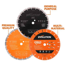 Disc diamantat segmentat multifunctional pentru masini de taiat, Evolution Ø230 x 22.2 mm