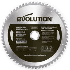 Panza circular pentru taiere fina a lemnului, pentru fierastraie circulare Evolution 255mm, Ø255 x 25.4 mm, 60 de dinti TCT