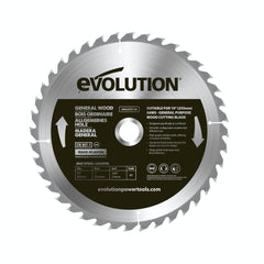 Panza circular pentru taiat lemn, pentru fierastraie circulare Evolution 255mm, Ø255 x 25.4 mm, 40 de dinti TCT