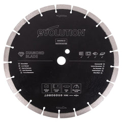 Disc diamantat multifunctional pentru masini de taiat beton, Evolution Ø300 x 22.2 mm, 21 dinti