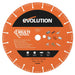 Disc diamantat segmentat multifunctional, pentru masinile de taiat Evolution 350mm, Ø350 x 22.2mm