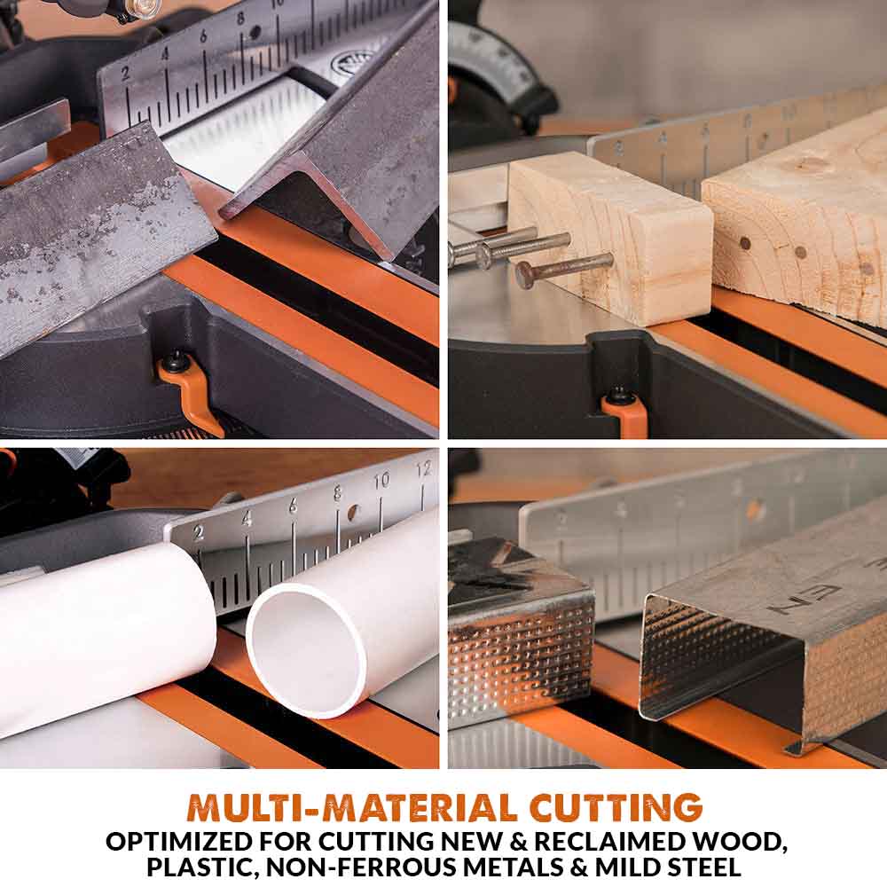 Fierastrau circular stationar multifunctional cu acumulator Evolution R185SMS-Li 18V Li-Ion EXT 185mm, 850W