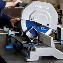 Pachet fierastrau circular stationar debitator de metal Evolution S355MCS cu disc de taiere de 355mm 2200W + suport