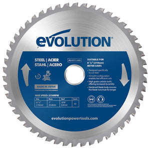 Panza circular pentru taiat otel, pentru fierastraie circulare stationare Evolution 210mm, Ø210 x 25.4 mm, 50 de dinti vidia TCT