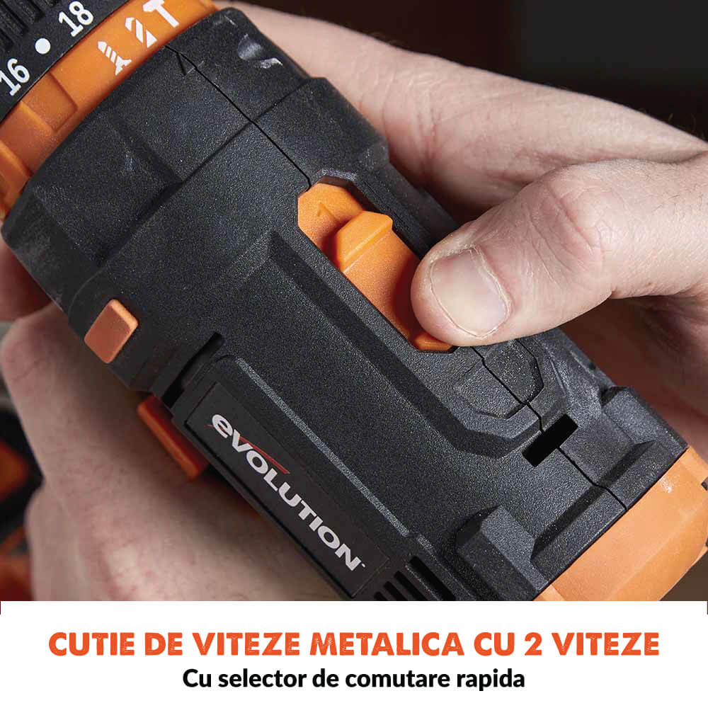 Autofiletanta cu acumulator Evolution R13CMB-Li 18V Li-Ion EXT cu acumulator si incarcator