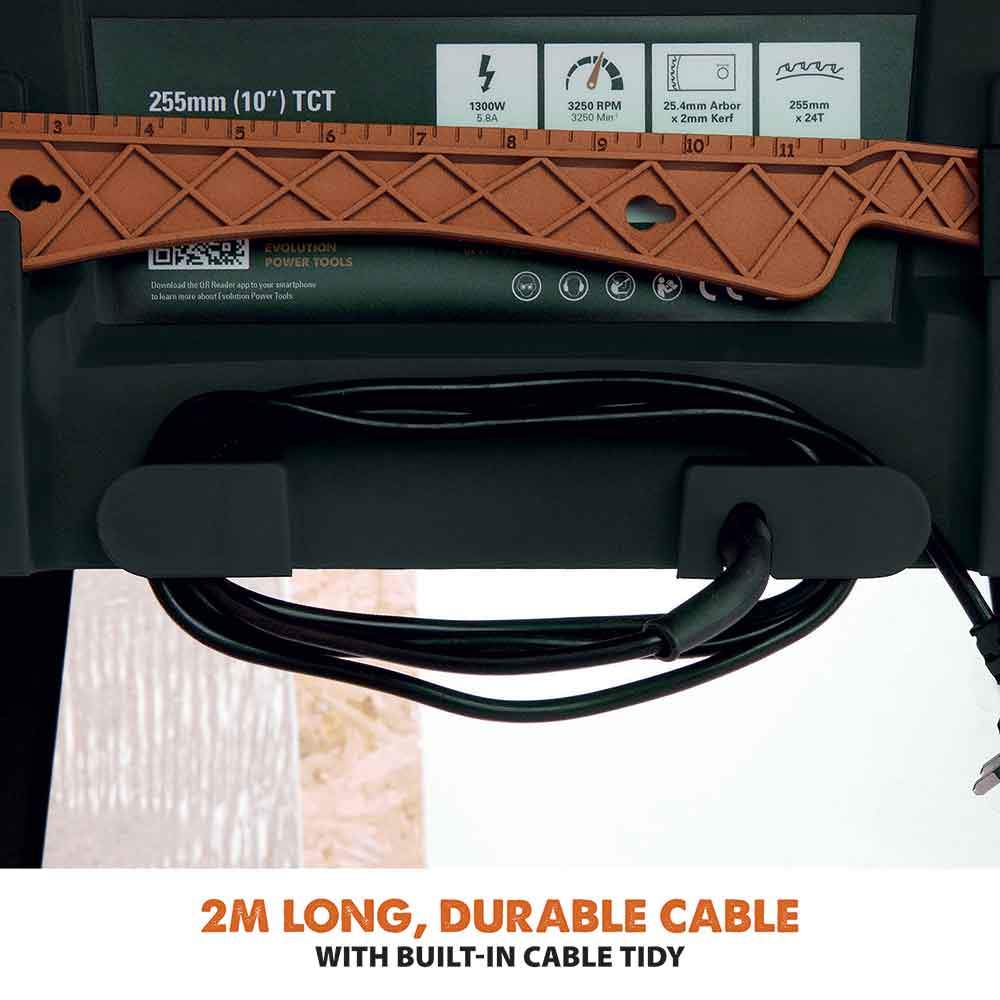 Fierastrau circular cu masa Evolution R255MTS cu disc de taiere multi-materiale de 255mm 1500W